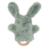 Beau Sage Green Bunny Soft Rattle Toy 6.8"/17cm